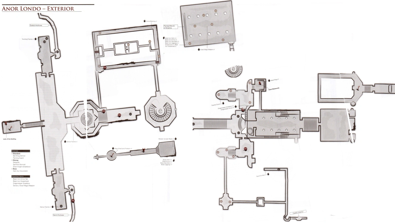 Карта локации вокруг Собора (англ. язык).