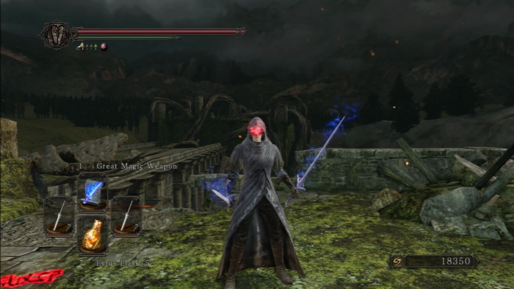 Опущенный меч является доминантным и определяет, какими будут атаки