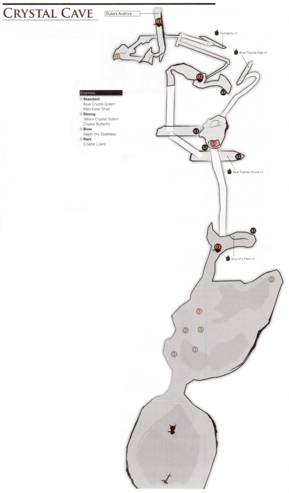 Карта локации (босс снизу) на англ. языке.