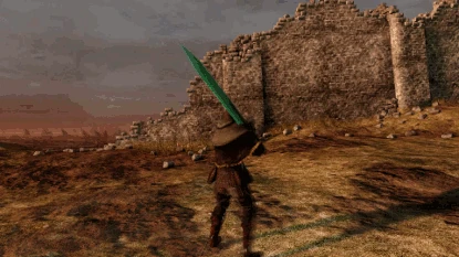 Силовая атака в двуручном хвате