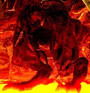 Посреди лавы в Забытом Изалите.