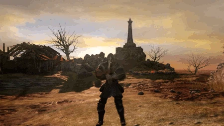 Двуручная силовая атака.