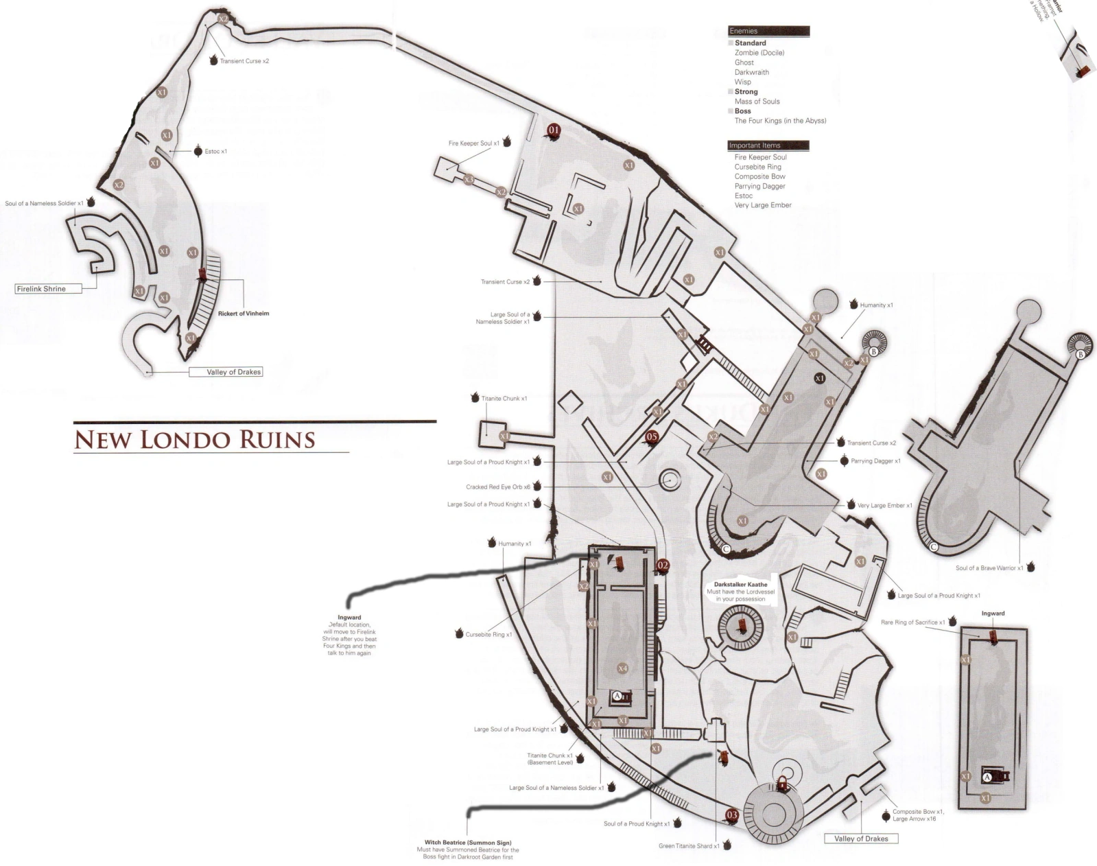 Карта руин Нового Лондо
