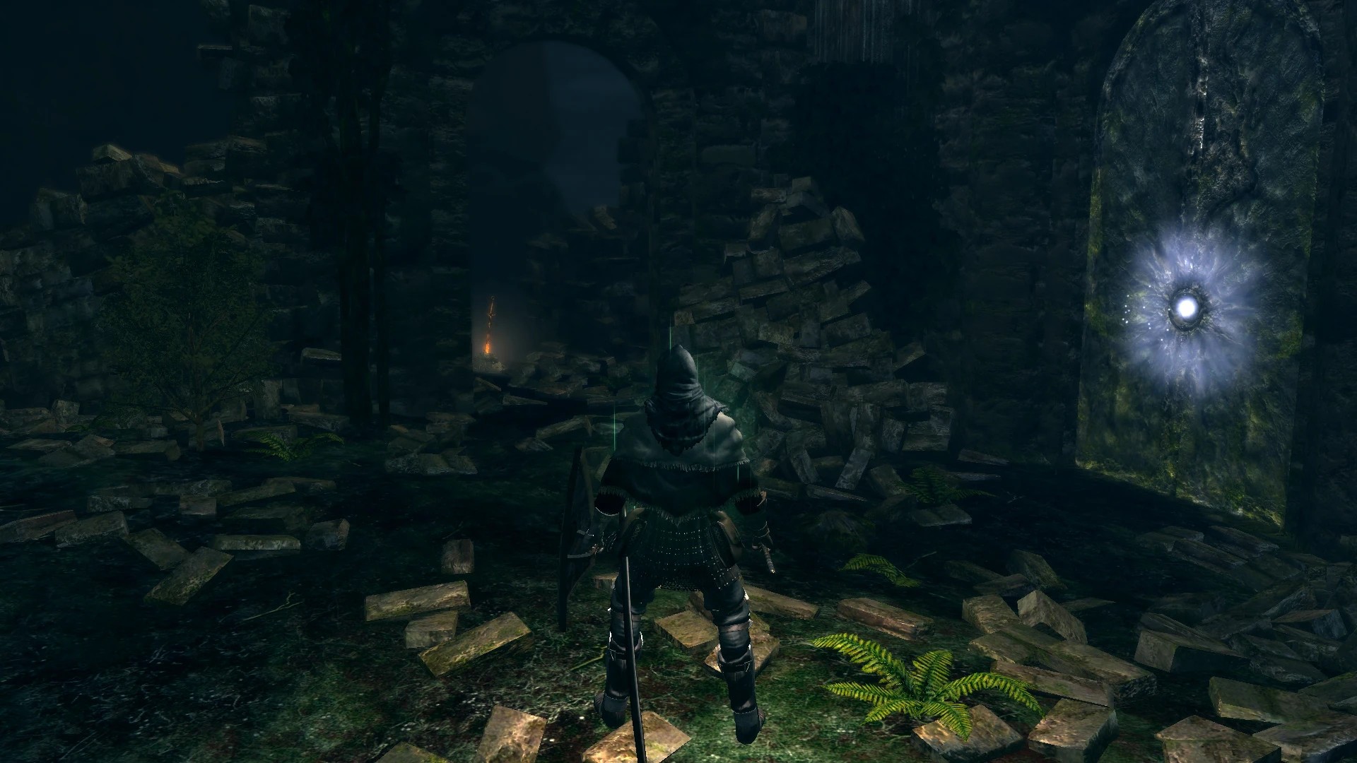 Секретный костёр в локации.