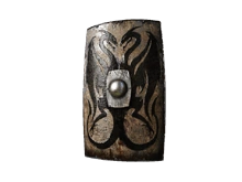 Большой щит с двумя драконами