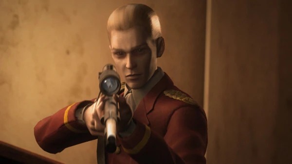 Альфред со снайперской винтовкой