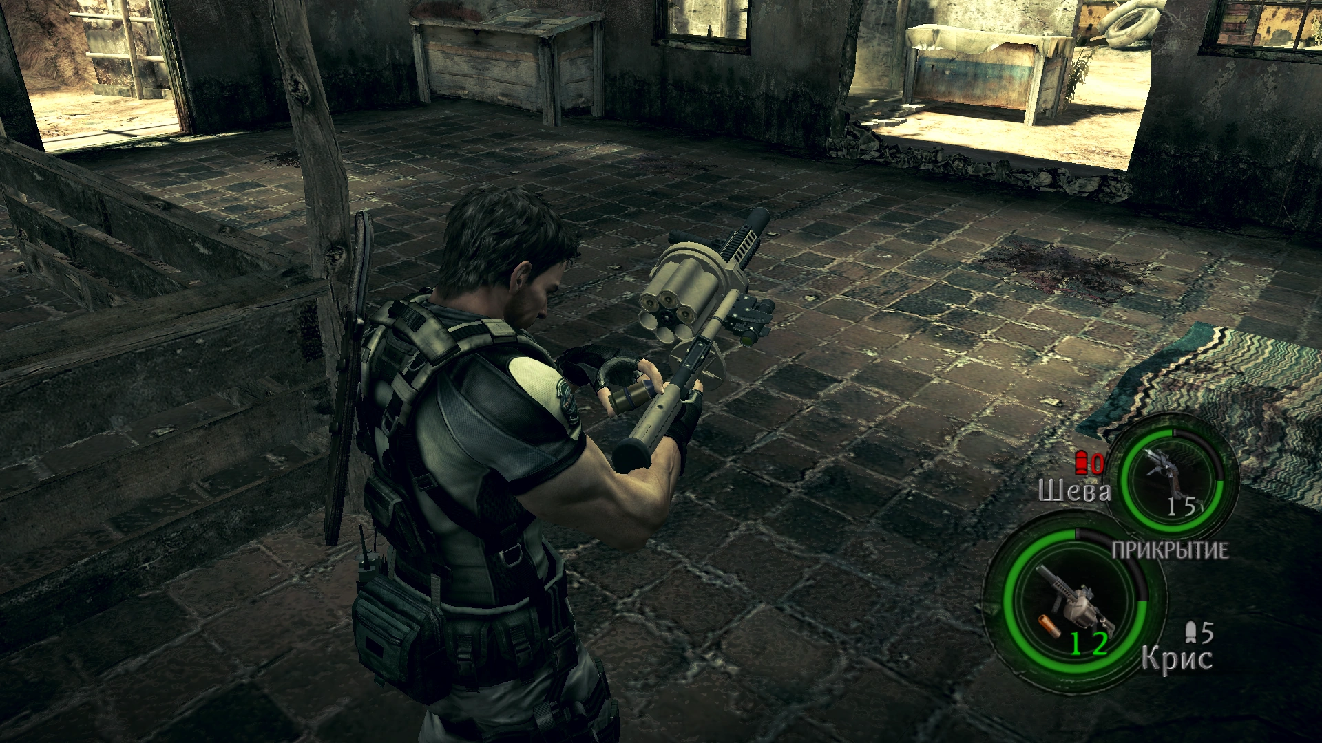 Chris reloading Grenade Launcher 2 RE5.png