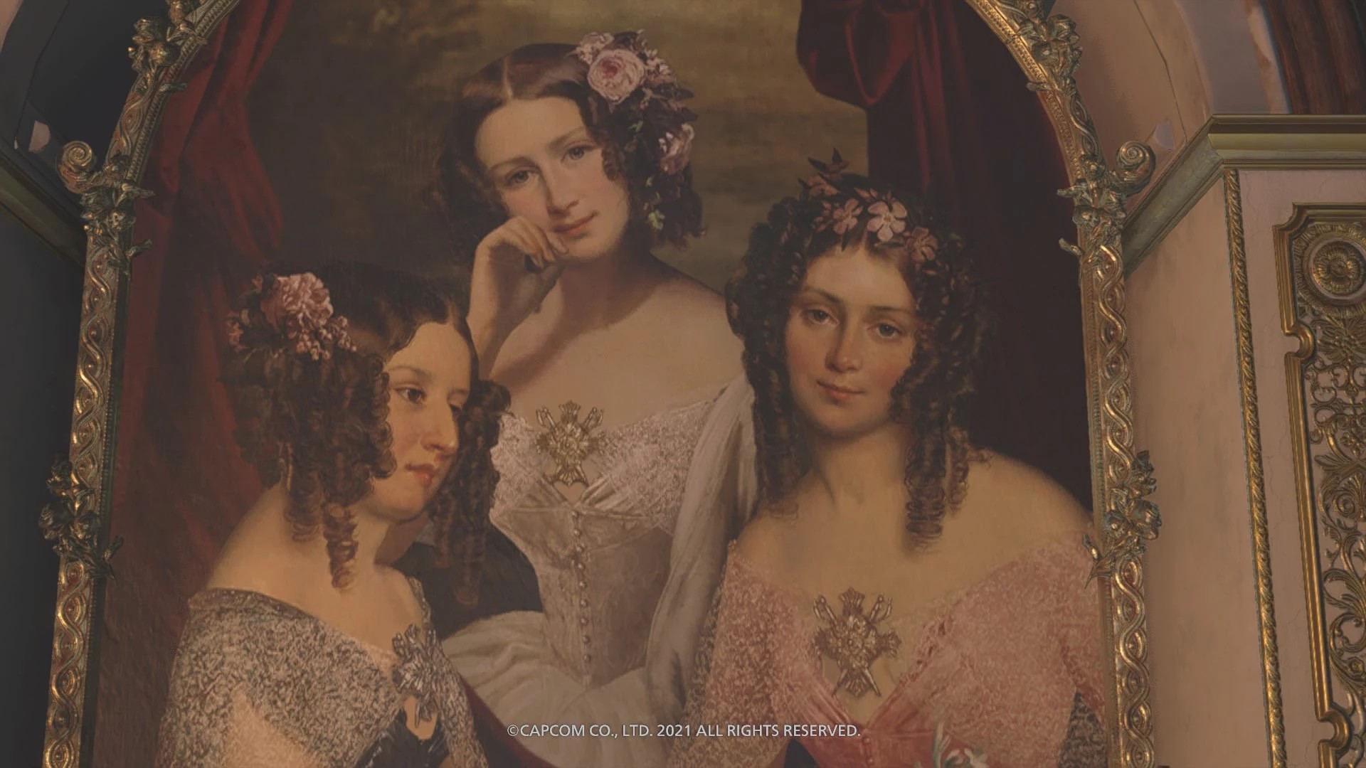 Картина с подписью: «Три сестры: Бела, Кассандра и Даниэла»