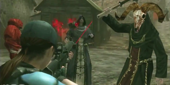 Jill shooting Zealots in the Village.png