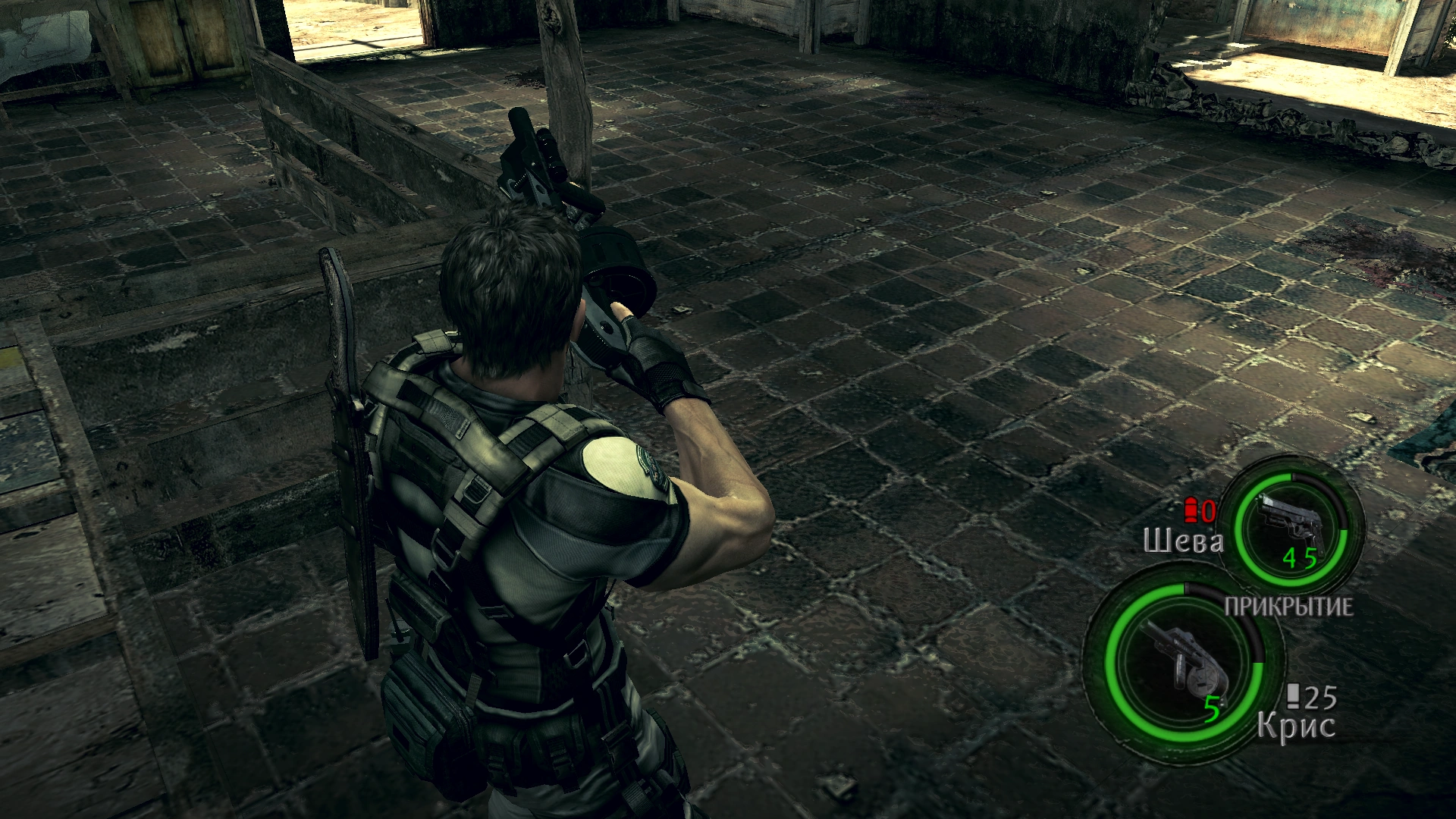 Chris reloading Jail Breaker 2 RE5.png